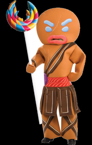 Gingerbread Man Warrior Costume Adult Shrek Forever After