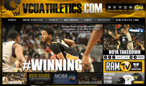 This is the way the official VCU sports website looked hours after the ...