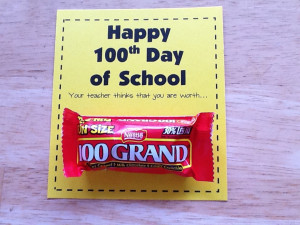 Next, I always purchase 100 Grand candy bars (Dollar Tree). Here is ...