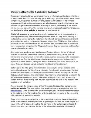 How To Do Internet Citations In An Essay