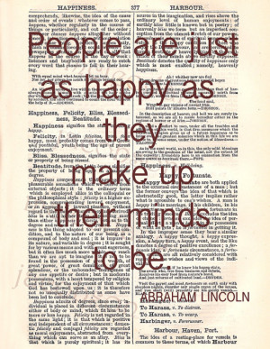 Happiness quote, Abraham Lincoln president art,instant download ...