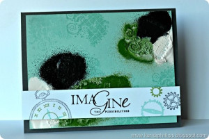 Imagine the Possibilities - Kandi LOVE the stamping into the embossing