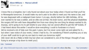 rallied friends and family to do the same.