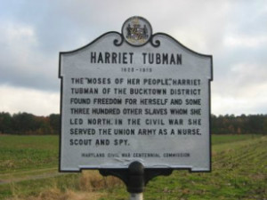 ... on the former plantation where Harriet Tubman was born and raised