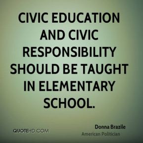 Civic education and civic responsibility should be taught in ...