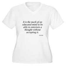Aristotle quote 46 Women's Plus Size V-Neck T-Shir for