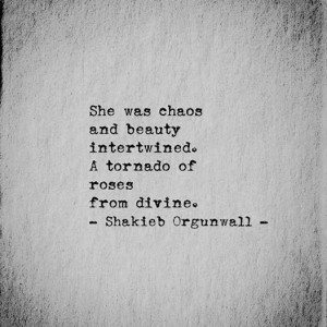 She was chaos and beauty intertwined...
