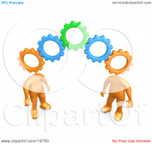 Teamwork Clipart Sports Clipart graphic of two orange