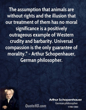 Arthur Schopenhauer Quotes About Animals