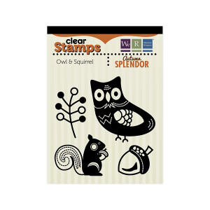 ... Autumn Splendor Collection - Clear Acrylic Stamps - Owl and Squirrel