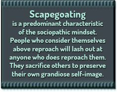 Narcissistic Tactic: Scapegoating...learn something new about your ...