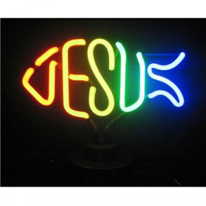 Jesus' fish neon