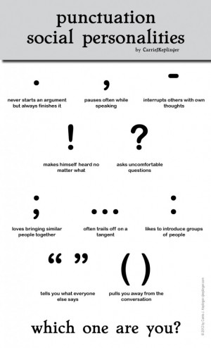 semicolon and a question mark went to a party…