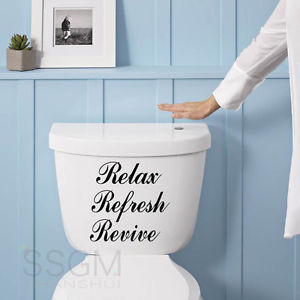 Details about Relax Refresh Receive Quote Toilet Seat Washroom Decal ...