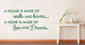 House and Home quote wall decal