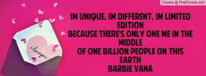 ... there's ONLY ONE ME in the middle of one billion people on this earth