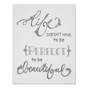 life is beautiful- colored- hand drawn typography poster