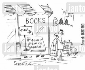 libya cartoon humor: 'Quotes from Col. Gadhafi.'