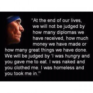 Helping Others - Mother Teresa quote