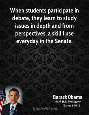 When students participate in debate, they learn to study issues in ...