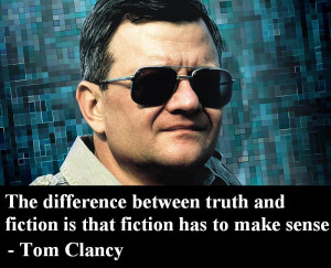 The difference between truth and fiction Tom Clancy 800 x 650