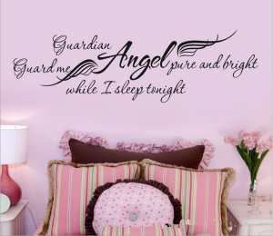 Free Shipping Guardian Angel Romantic Warmly Quotes Living Room Wall ...