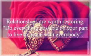 Relationship Are Worth Restoring, Picture Quotes, Love Quotes, Sad ...