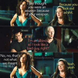 s2g • • #theheat #melissamccarthy #albino #dude #funny #movie ...