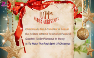 Happy Merry Christmas Quote Gerrtings With Card Merry Christmas Wishes ...