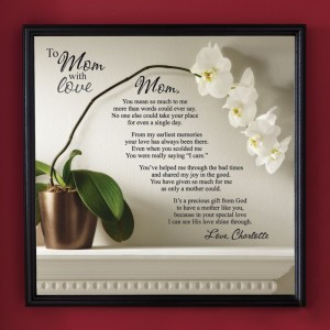 To Mom with Love Personalized 75th Birthday Poem Canvas