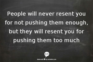 When push becomes to shove