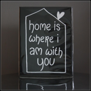 KIZ-quotes canvas - Home is where i am...