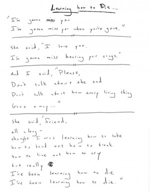 Winter EP Lyrics – Handwritten