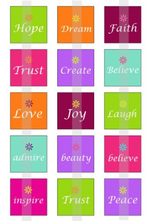Inspirational Quotes - one 4x6 inch digital sheet of 1