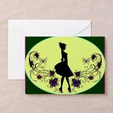 Mary Poppins Silhouette Greeting Card for