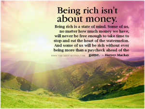Being rich isn’t about money
