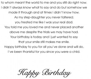 ... ® / Celebrations / Birthday / J-33-Happy Birthday Stepdaughter