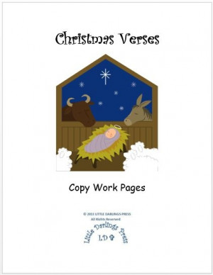 Christmas Verses: Copy Work Pages