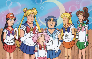 Cast of King of the Hill Dressed as Sailor Moon