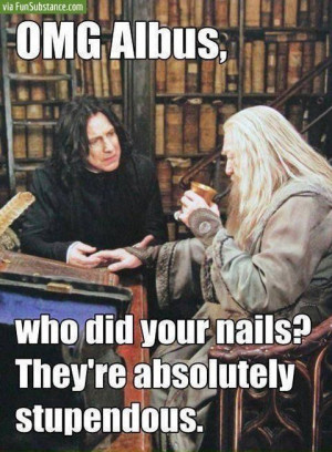 Snape loves Albus' nails!
