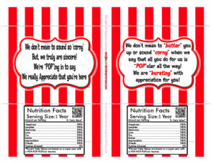 FREE teacher appreciation popcorn sleeves