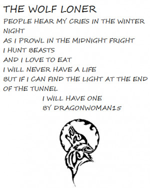 sad wolf poem by dragonwoman15
