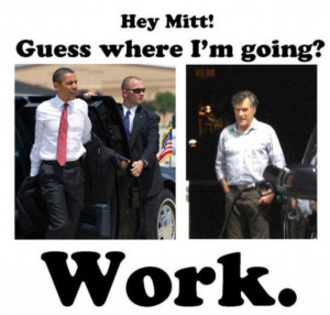 Back down to earth: Mitt Romney is the butt of this joke, following Mr ...