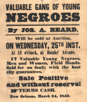 The slave trade sold bondspeople -- men, women, and children -- like ...
