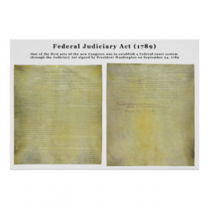 ORIGINAL United States Judiciary Act of 1789 Posters