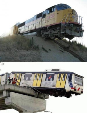 Funny train accidents