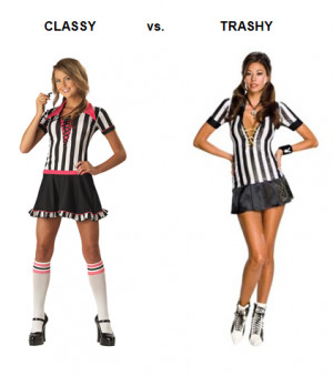classy versus trashy referee halloween costume
