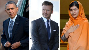 Obama, Beckham, Malala
