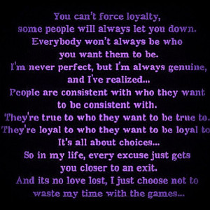 You can't force loyalty ️