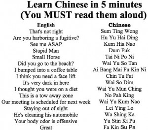 Learn to Speak Chinese in 5 minutes